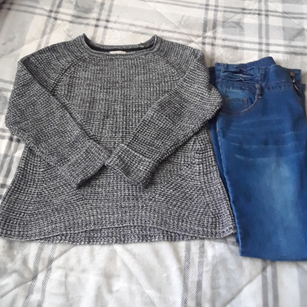 Black and grey sweater